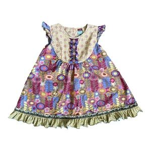 Matilda Jane sz 6 Floral Dress Tunic with Ruffles
